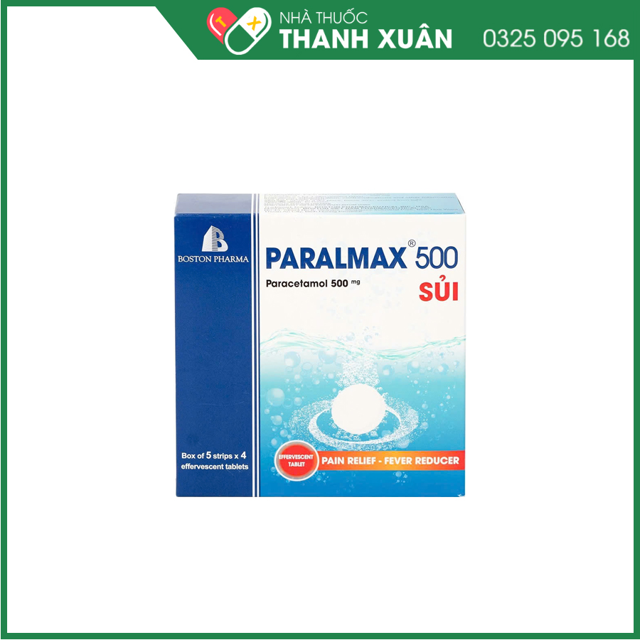Paralmax 500 Sủi thuốc giảm đau hạ sốt